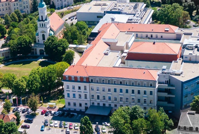 Luftaufnahme des Orthopädischen Spitals Speising