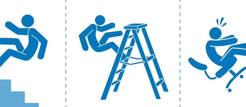 Grafik Arbeitsunfälle fallen, stürzen