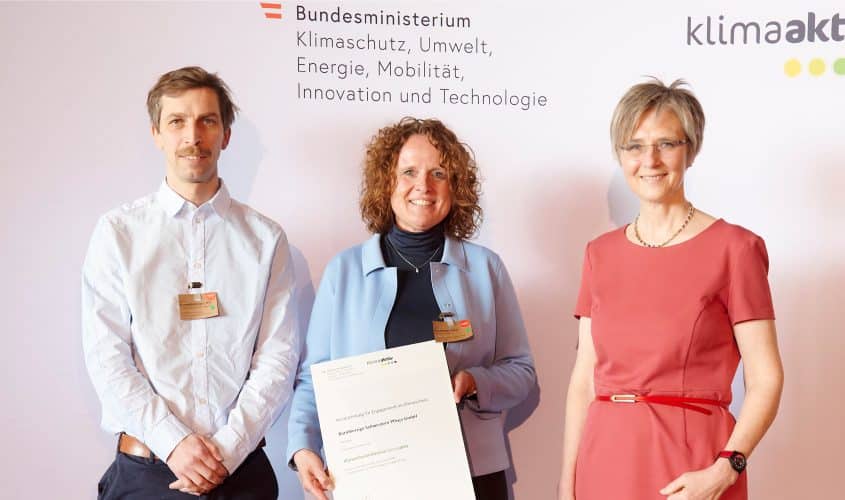 Übergabe der Klimaaktiv-Auszeichnung 2022