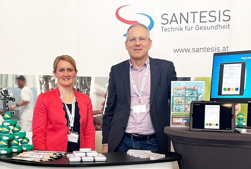 Das SANTESIS-Team auf dem Ausstellungsstand der TSB-Tagung 2023