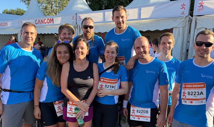 SANTESIS beim Wien Energie Business Run 2025 - Gruppenfoto